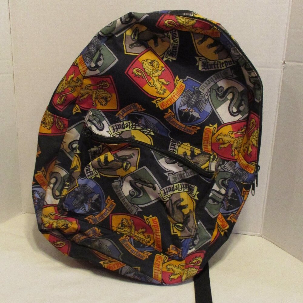 Harry Potter Backpack Men Medium Black Yellow Red Blue Top Zip School Hotel Bag